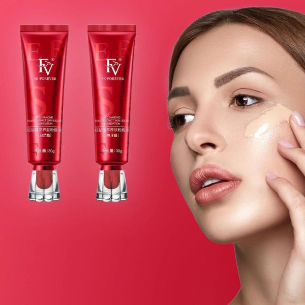 Fv Sk-forever Liquid Foundation – Lightweight Oil-control Formula With Peptides & Bird’s Nest Extract – Nourishing Ivory Shade Base Makeup